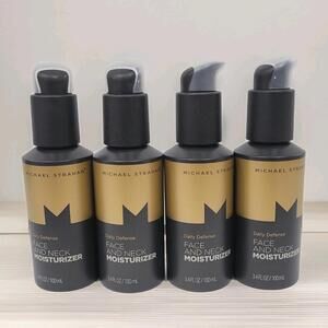 4pk MICHAEL STRAHAN Daily Defense FACE & NECK MOISTURIZER , WASH & POST SHAVE